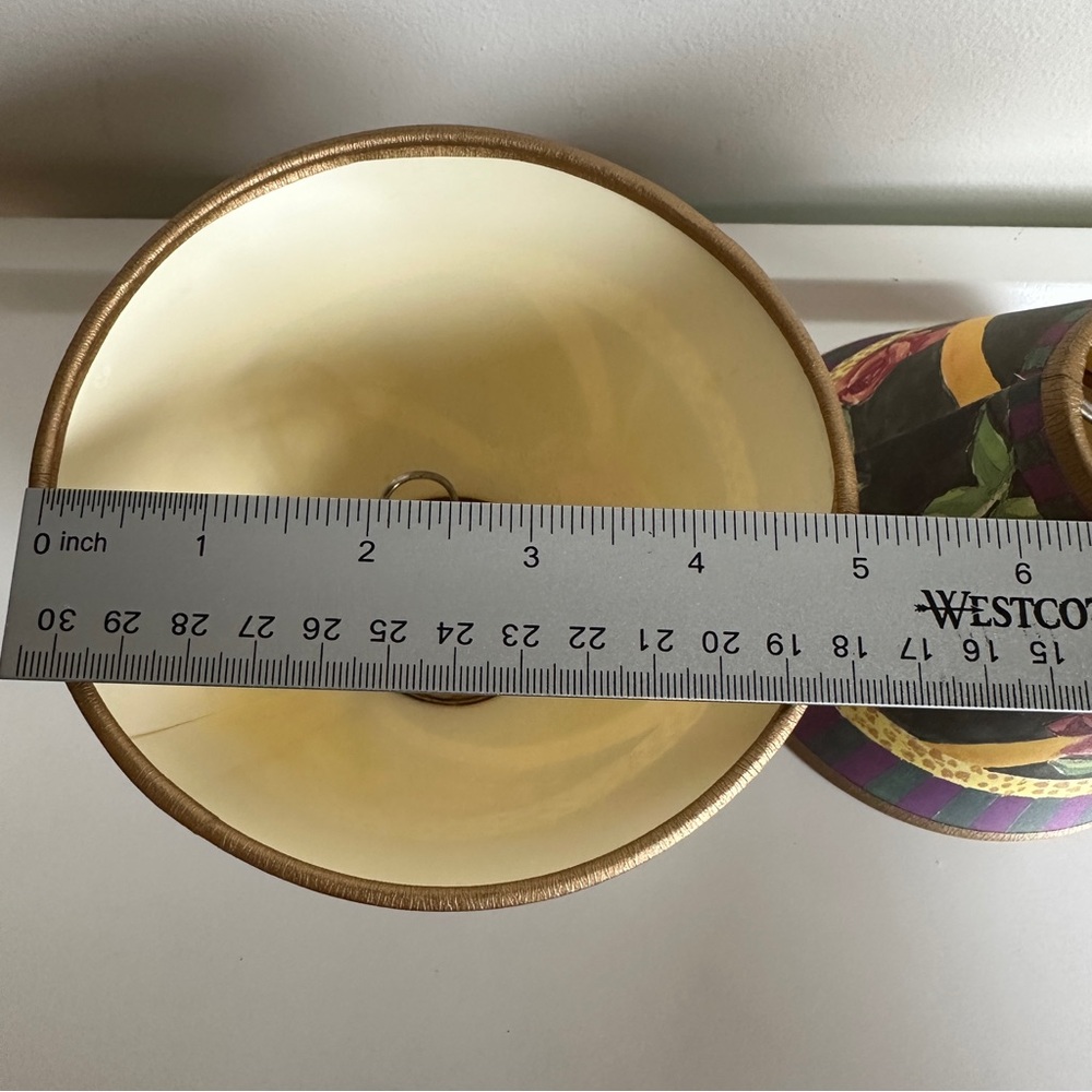 Vintage MacKenzie-Childs Paper Lampshades Floral Clip On - Picture 10 of 14